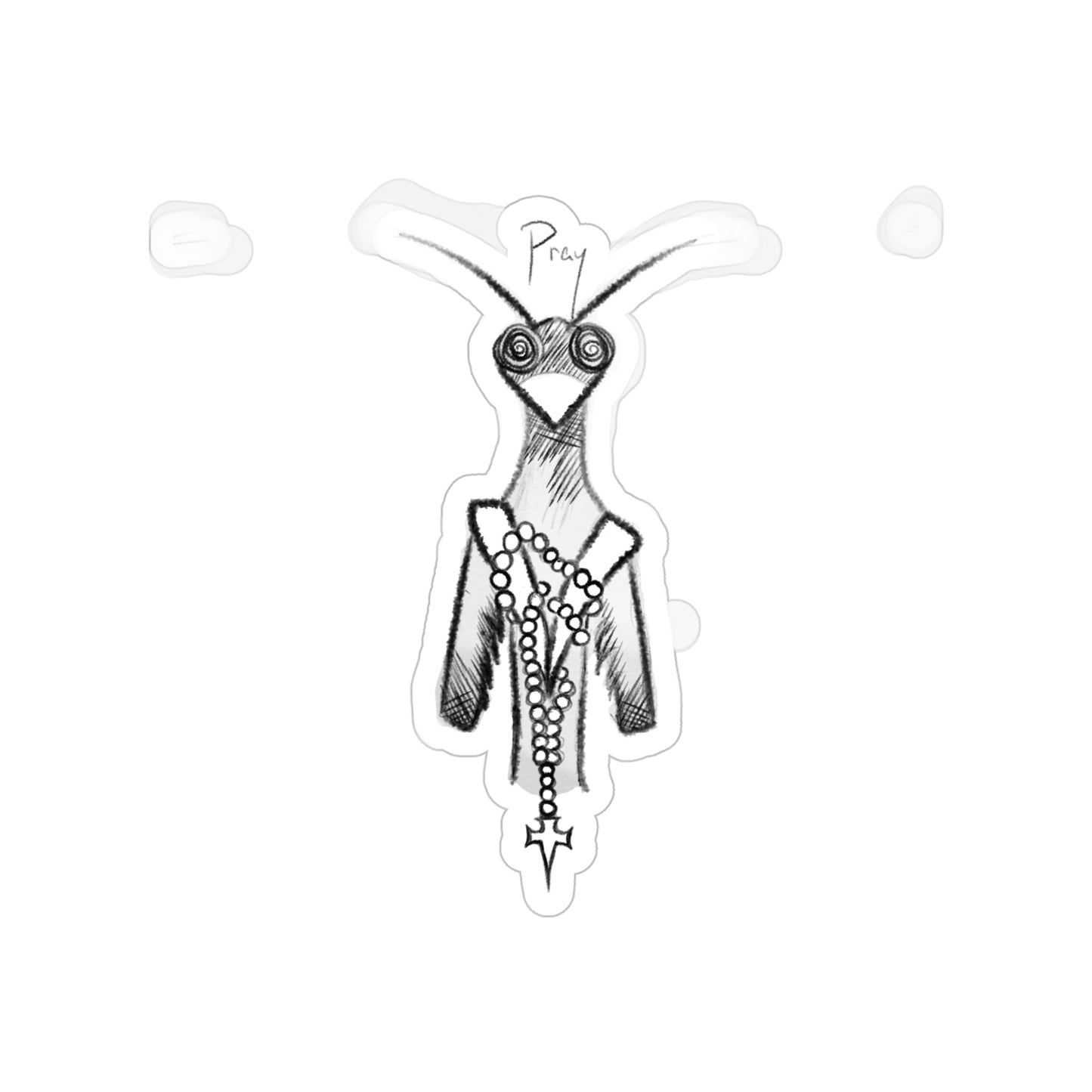 Praying Mantis Transparent Outdoor Stickers